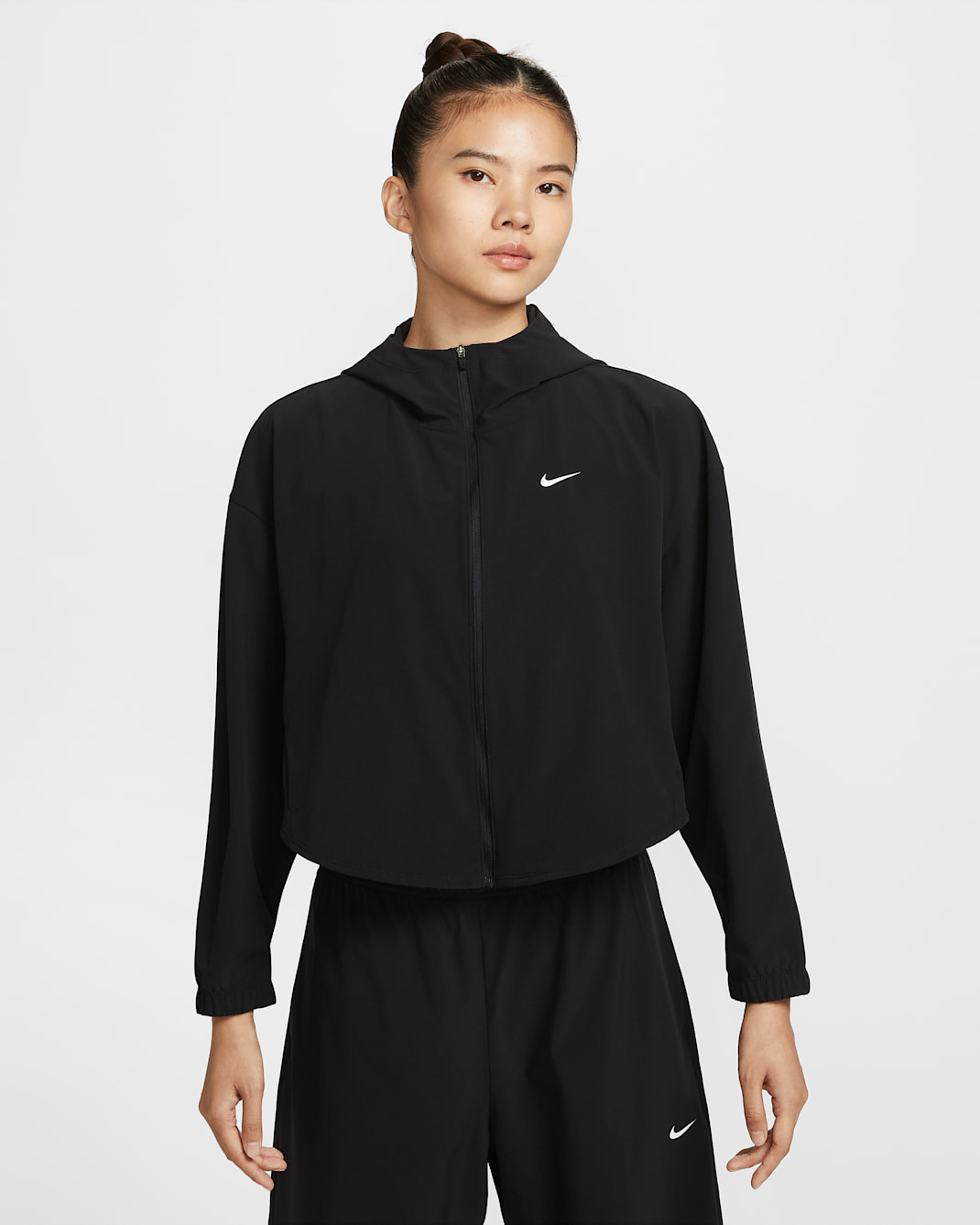 Nike One Women's Repel Oversized Hooded Woven Jacket - Black/White