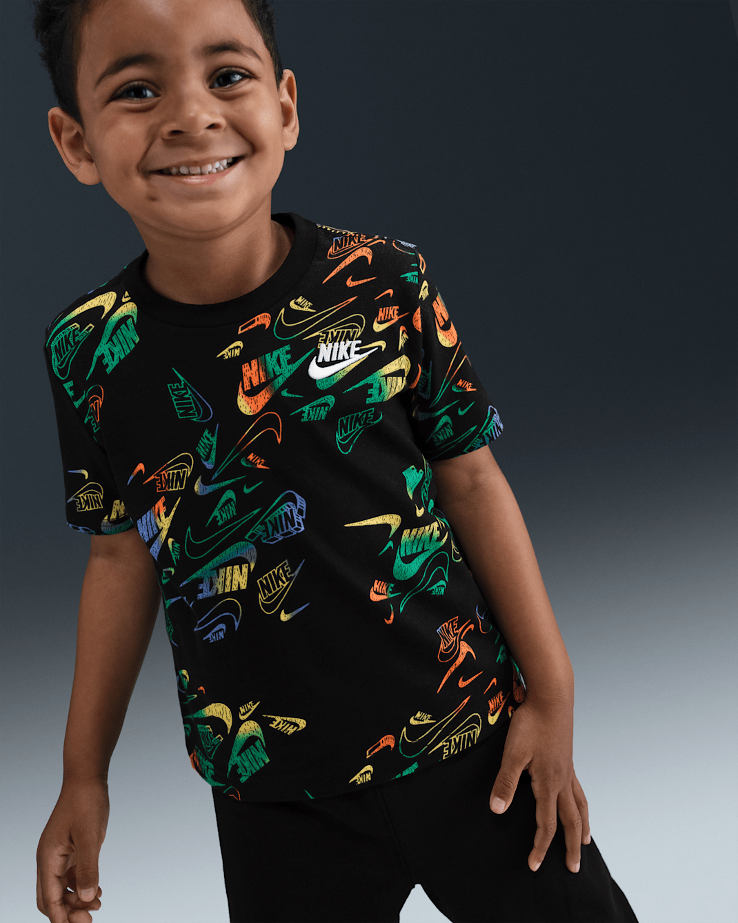 Nike Sportswear Toddler Reveal Printed Tee and Pants Set - Black
