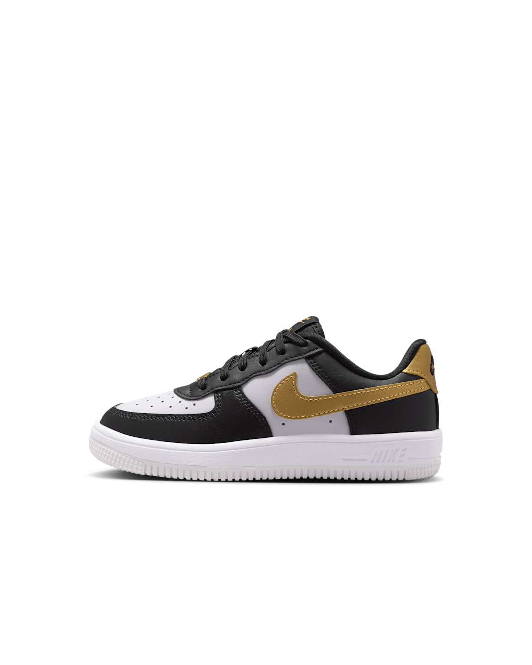 Chaussure Nike Force 1 Low pour enfant - Noir/Noir/Blanc/Metallic Gold