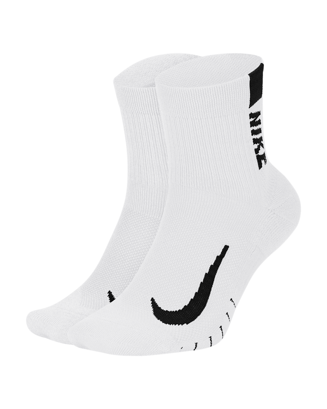 Nike Multiplier Running Knöchelsocken (2 Paar) - Weiß/Schwarz
