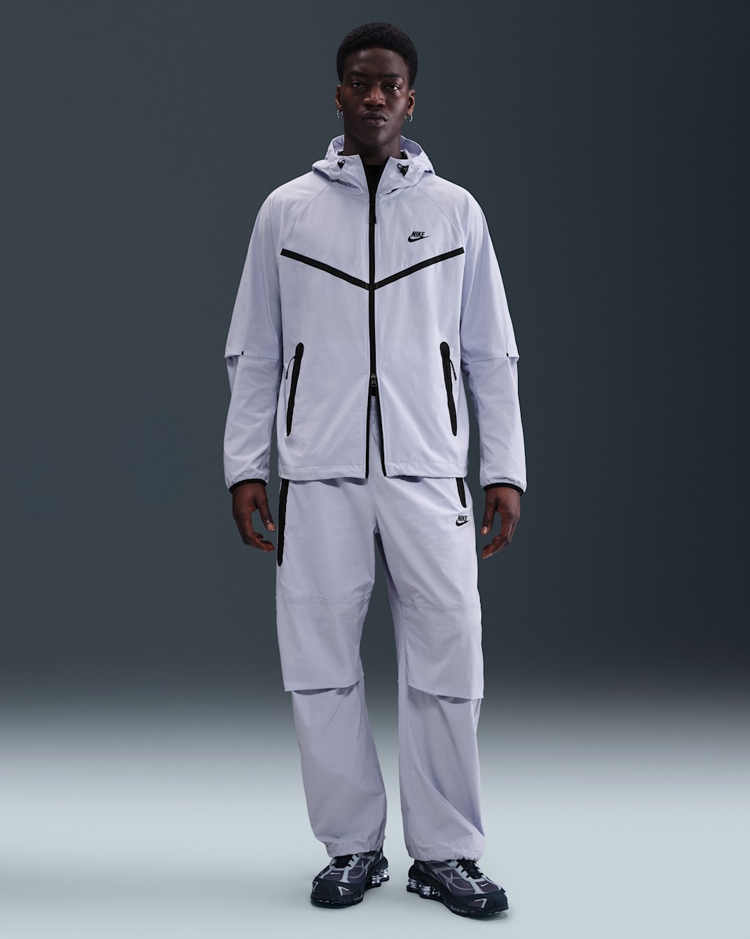 Nike Tech Men's Woven Oversized Trousers - Ghost/Ghost/Black