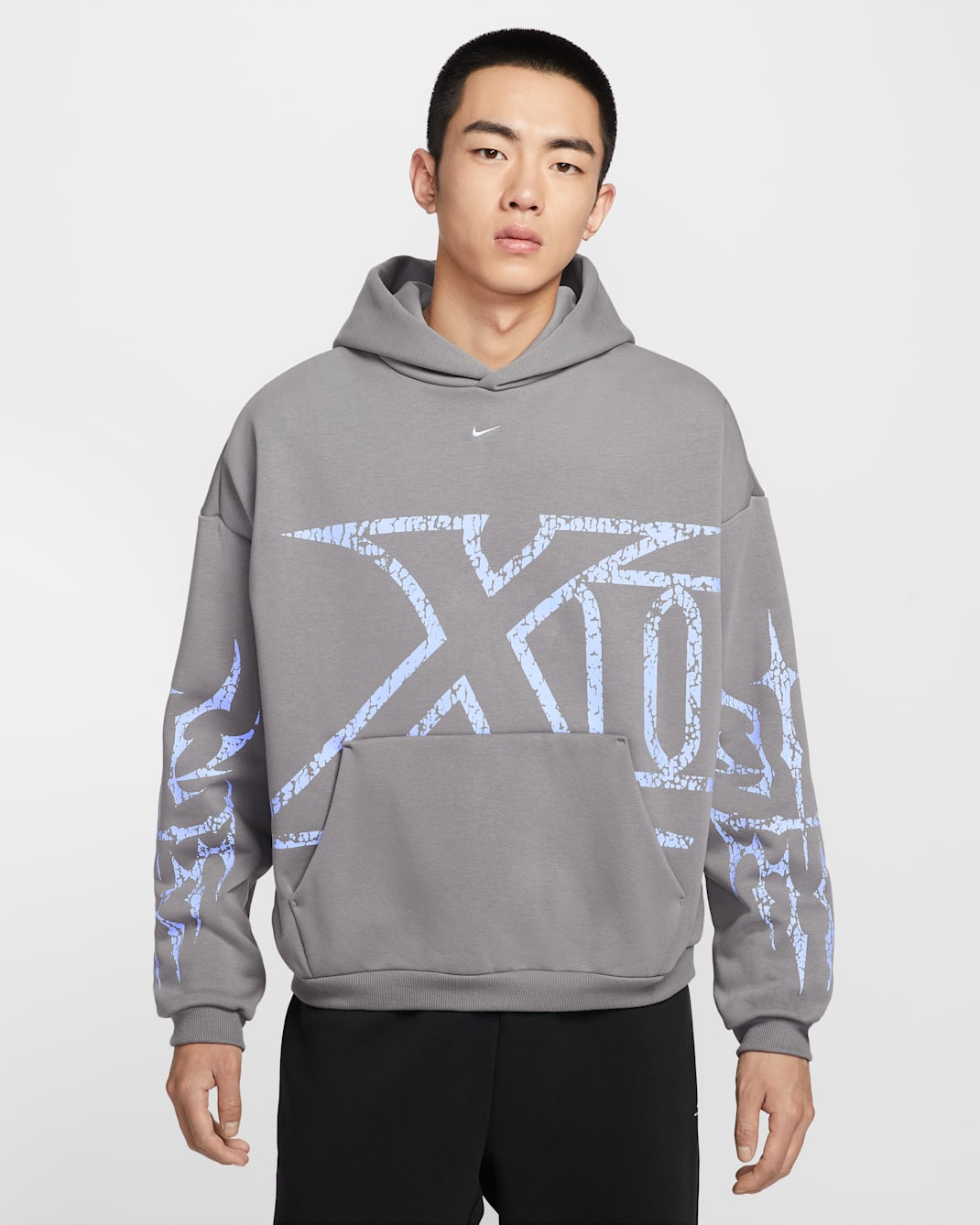 자 남성 써마 핏 풀오버 농구 후디 - 펜슬 포인트/코발트 블리스