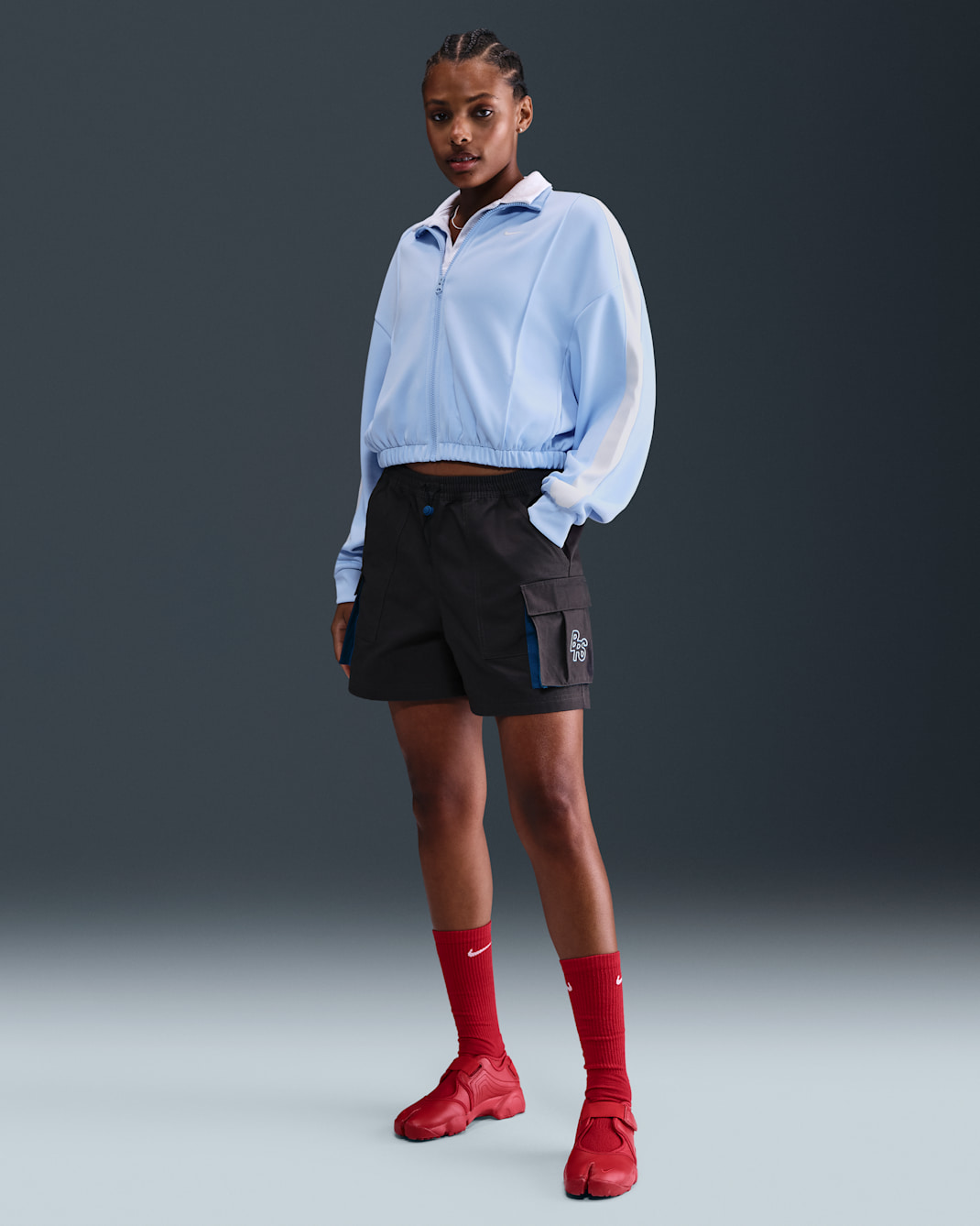 Nike Sportswear Women's 12.5cm (approx.) Cargo Shorts - Anthracite/Industrial Blue