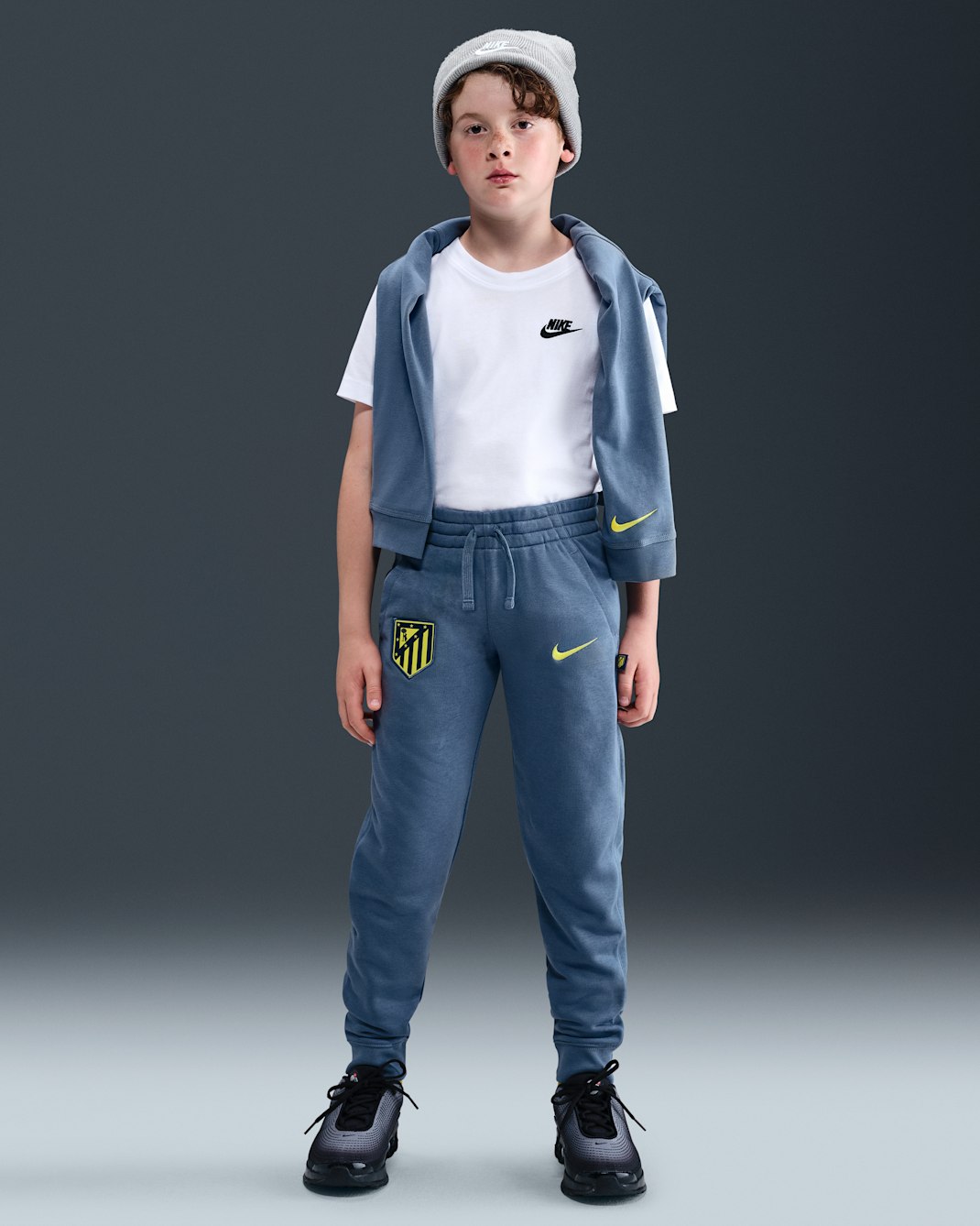 Atlético Madrid Club Older Kids' (Boys') Nike Football Joggers - Diffused Blue/Vibrant Yellow
