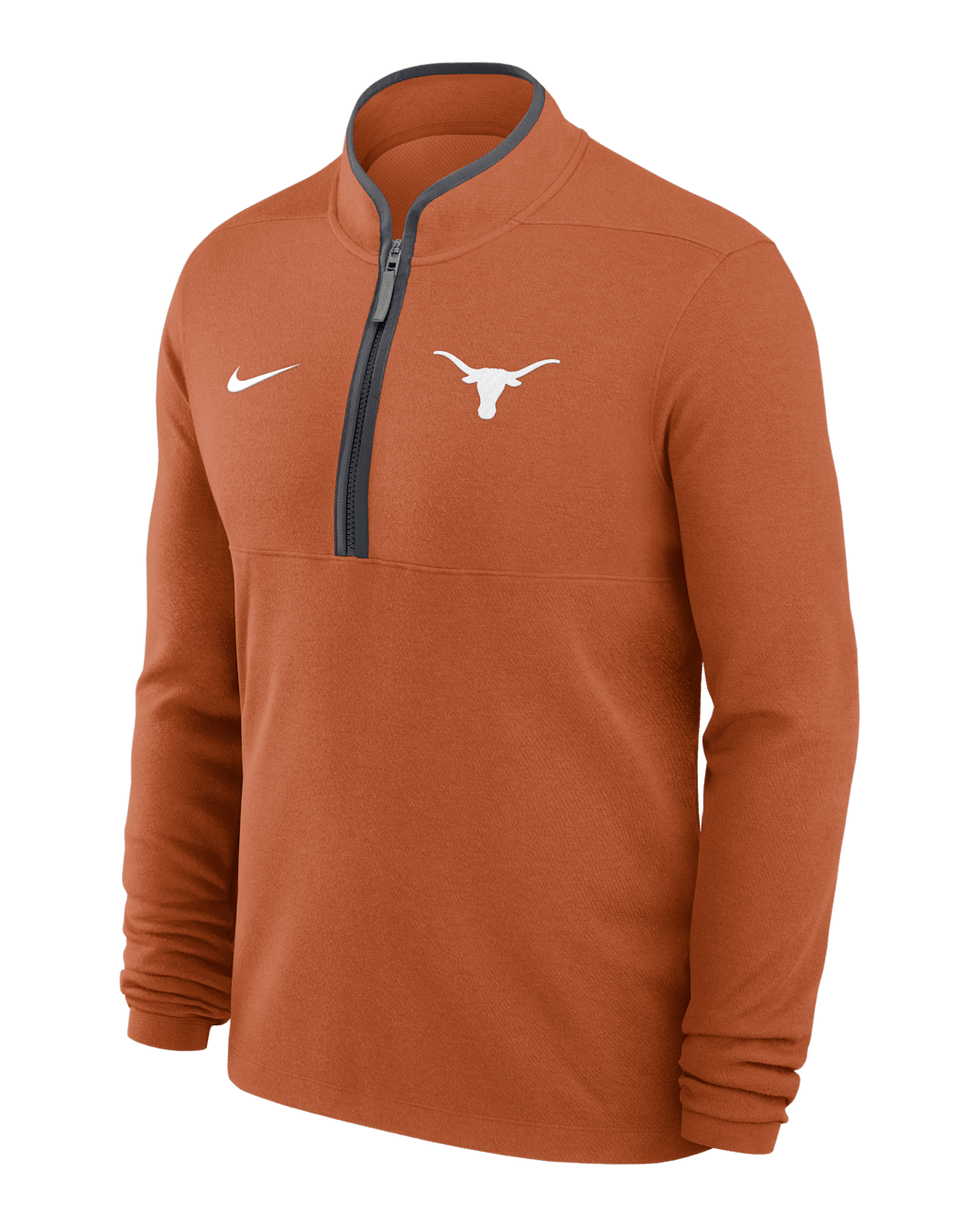 Texas Victory Men's Nike Dri-FIT College 1/2-Zip Long-Sleeve Top - Burnt Orange