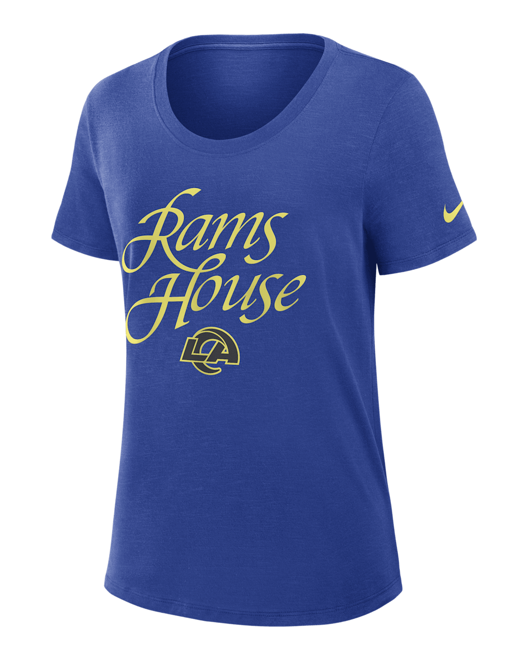 Los Angeles Rams Rivalries Collection Slub Women's Nike Dri-FIT NFL T-Shirt - Navy