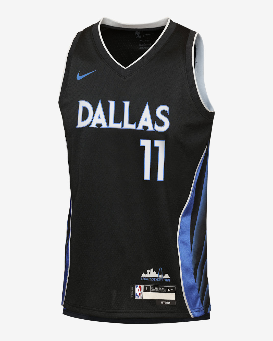 Jersey Nike de la NBA Swingman para niños talla grande Kyrie Irving Dallas Mavericks City Edition - Negro