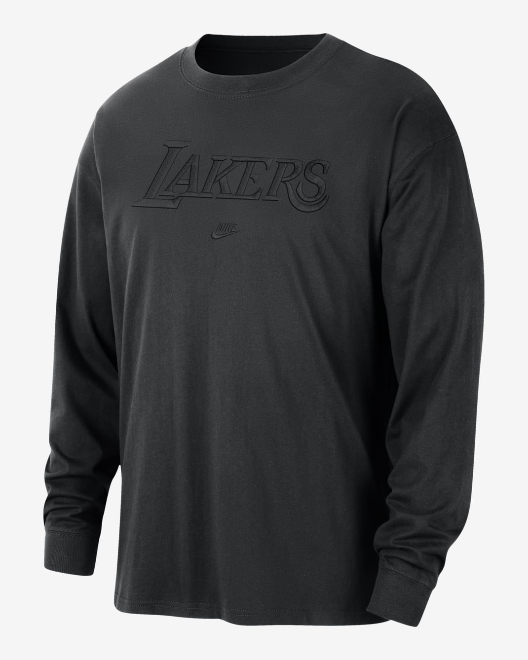 Los Angeles Lakers Courtside Premium Essential Men's Nike NBA Long-Sleeve T-Shirt - Black