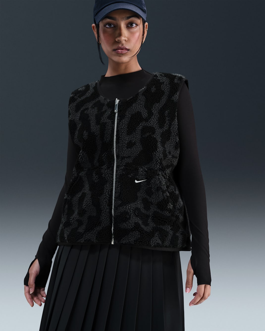 Nike Sportswear Women's High-Pile Fleece Vest - Black/Black