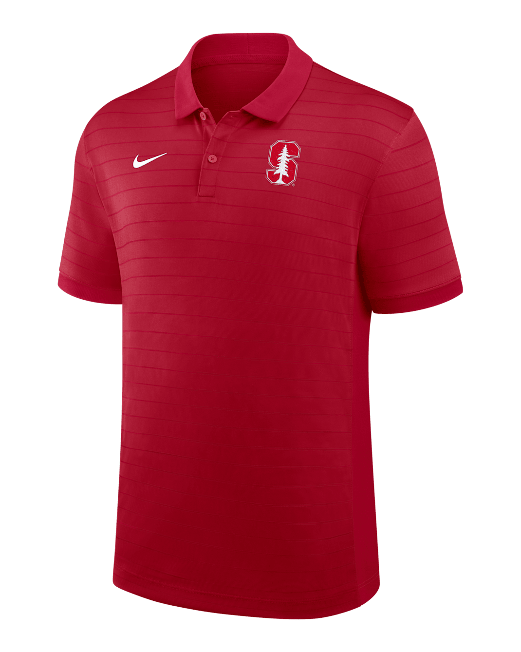 Polo universitario Nike Dri-FIT para hombre Stanford Sideline Victory Stripe - Rojo cardenal