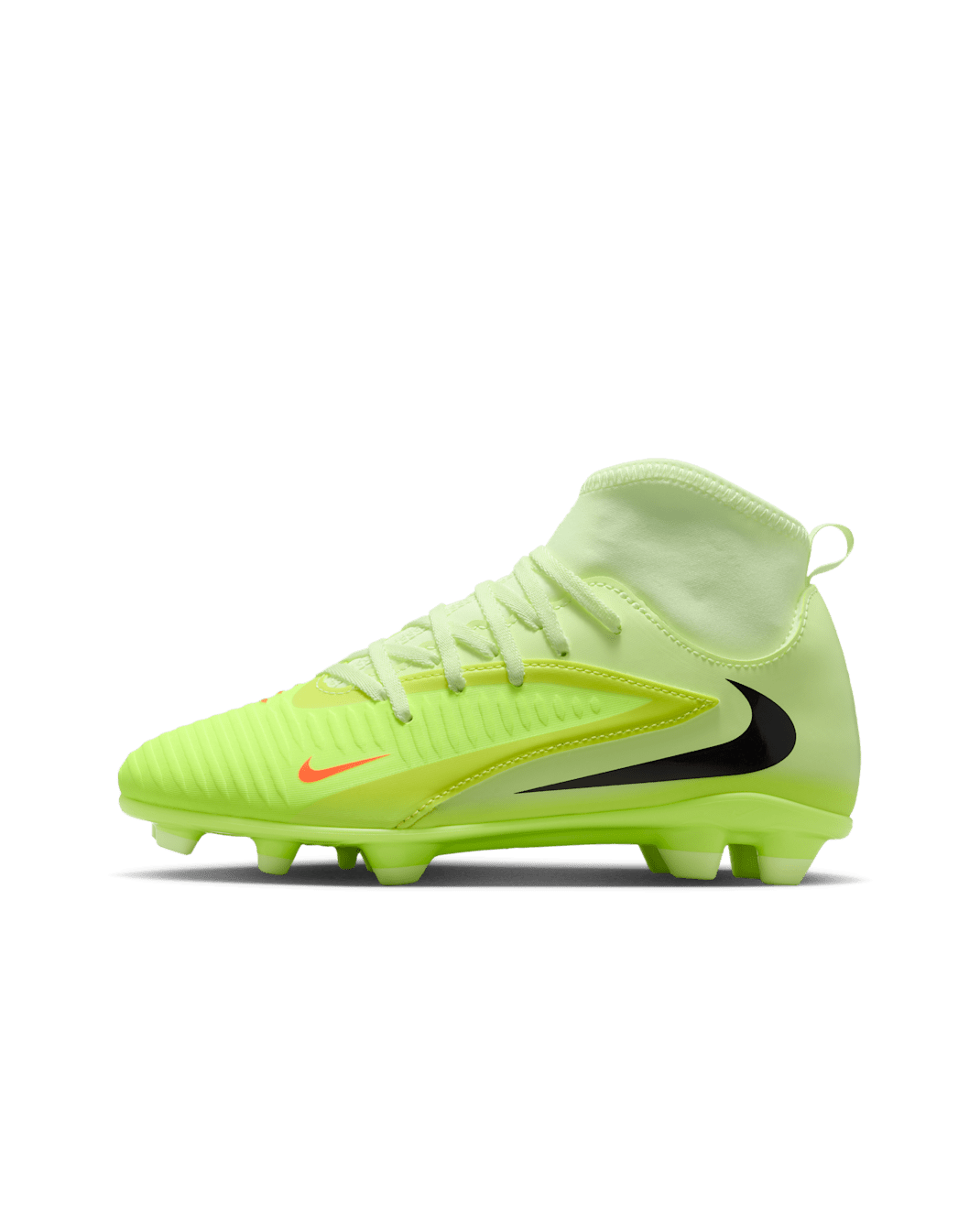 Tacos de fútbol para terrenos múltiples para niños grandes Nike Jr. Phantom 6 High Club - Hipercarmesí/Lima vital/Negro