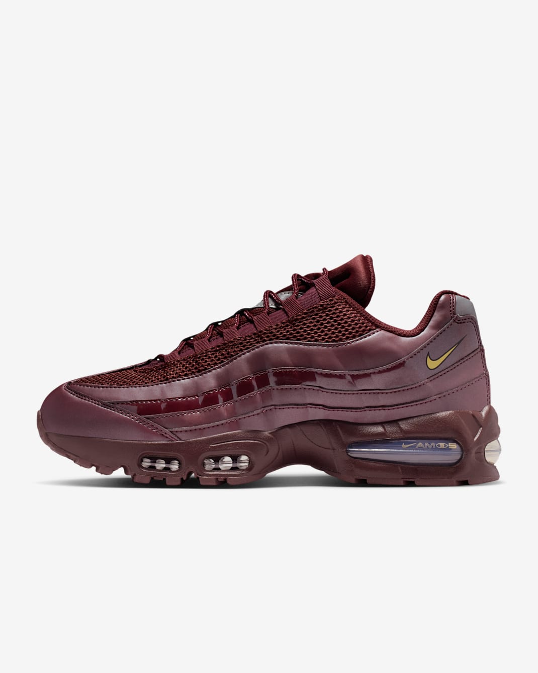 Nike Air Max 95 Men's Shoes - Burgundy Crush/Black/Metallic Silver/Metallic Gold