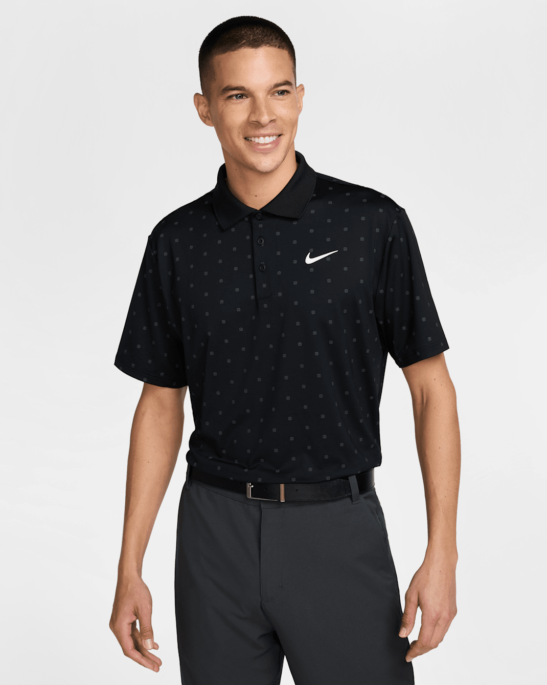 Nike Tour Men's Dri-FIT Golf Polo - Black/White