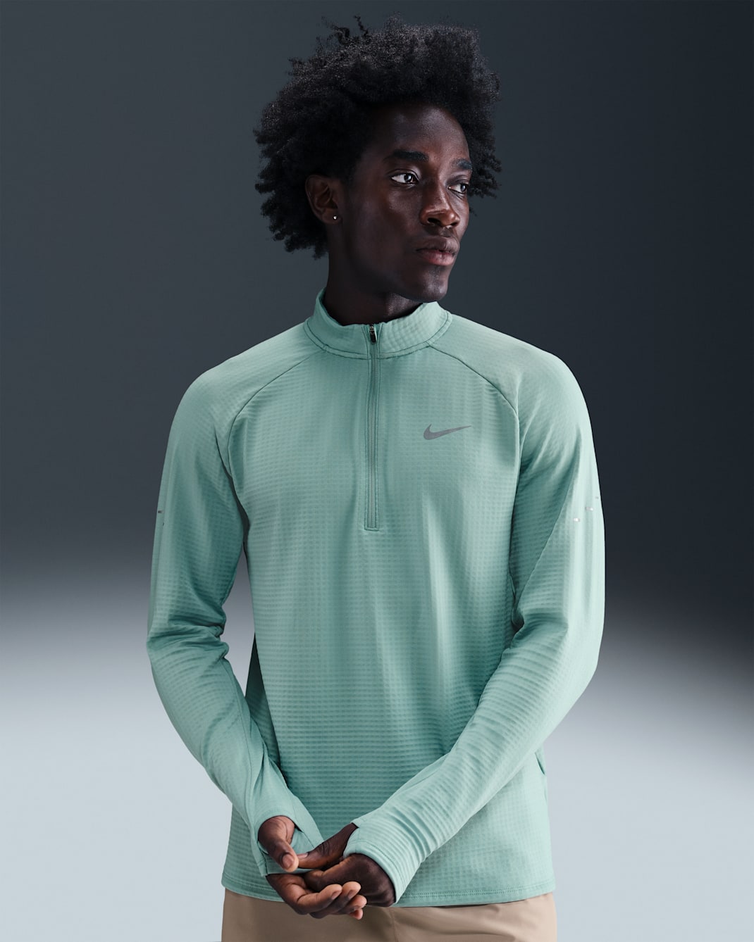 Nike Stride Men's Therma-FIT Repel Winterized 1/2-Zip Running Top - Cannon