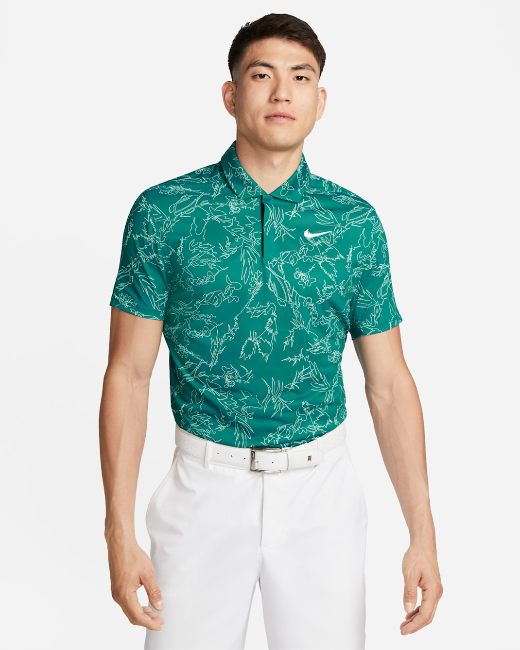 Tiger Woods Men's Nike Dri-FIT ADV Golf Polo - Geode Teal/White