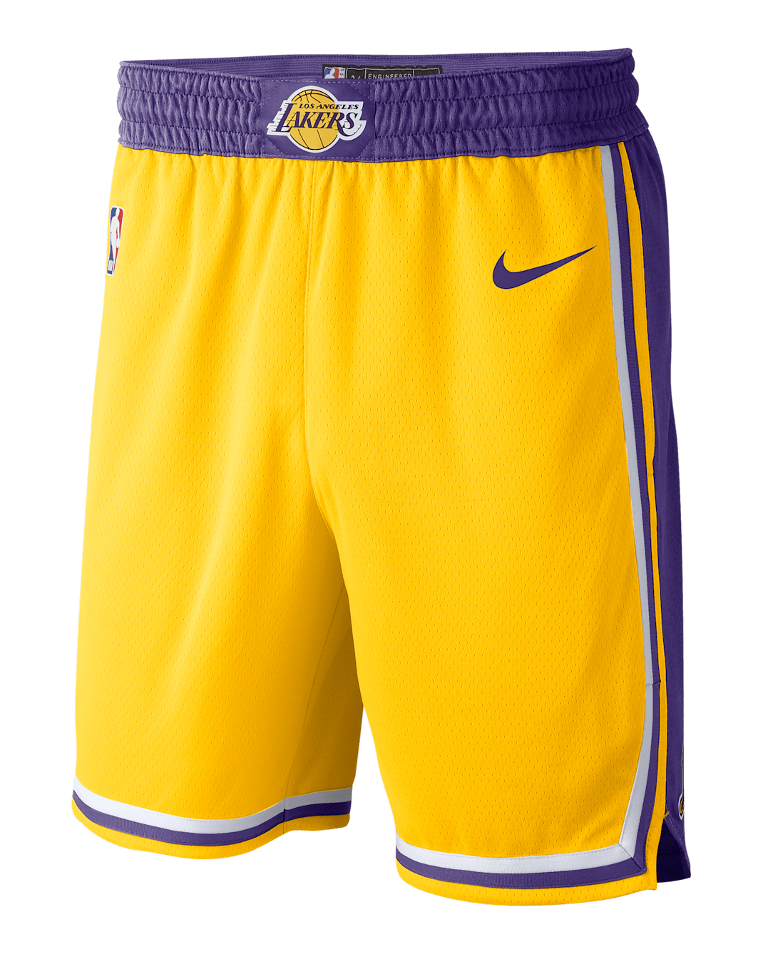 Los Angeles Lakers Icon Edition Men's Nike NBA Swingman Shorts - Amarillo/Field Purple/White/Field Purple