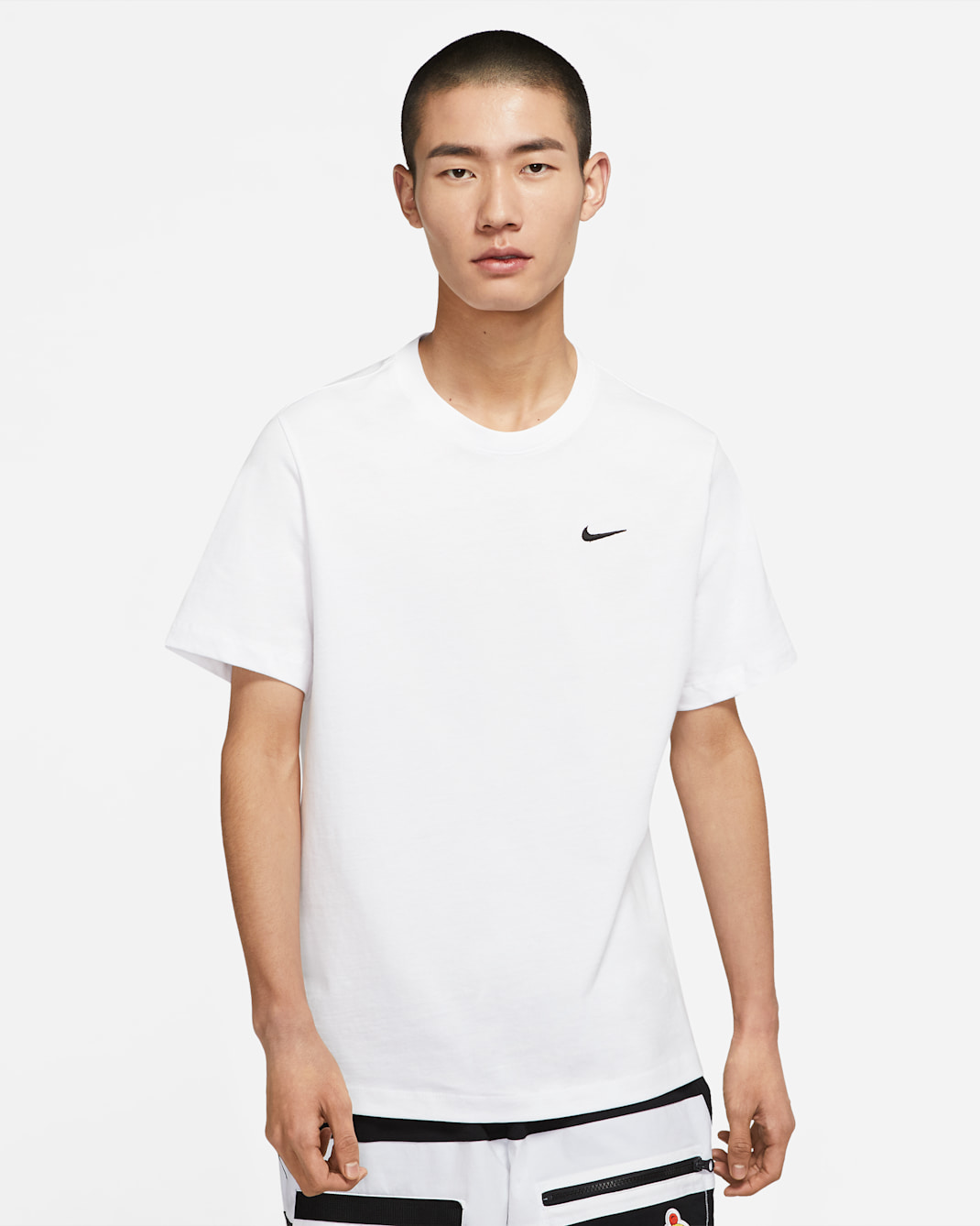 ナイキ スポーツウェア スウッシュ メンズ Tシャツ - ホワイト/ブラック