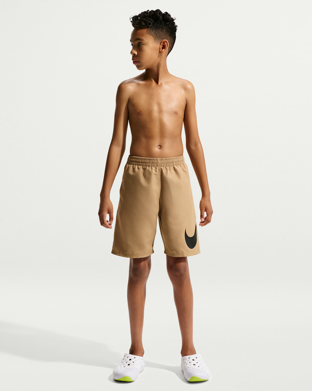 Nike Swim Breaker Big Kids' (Boys') 7" Brief-Lined Volley Short - Parachute Beige