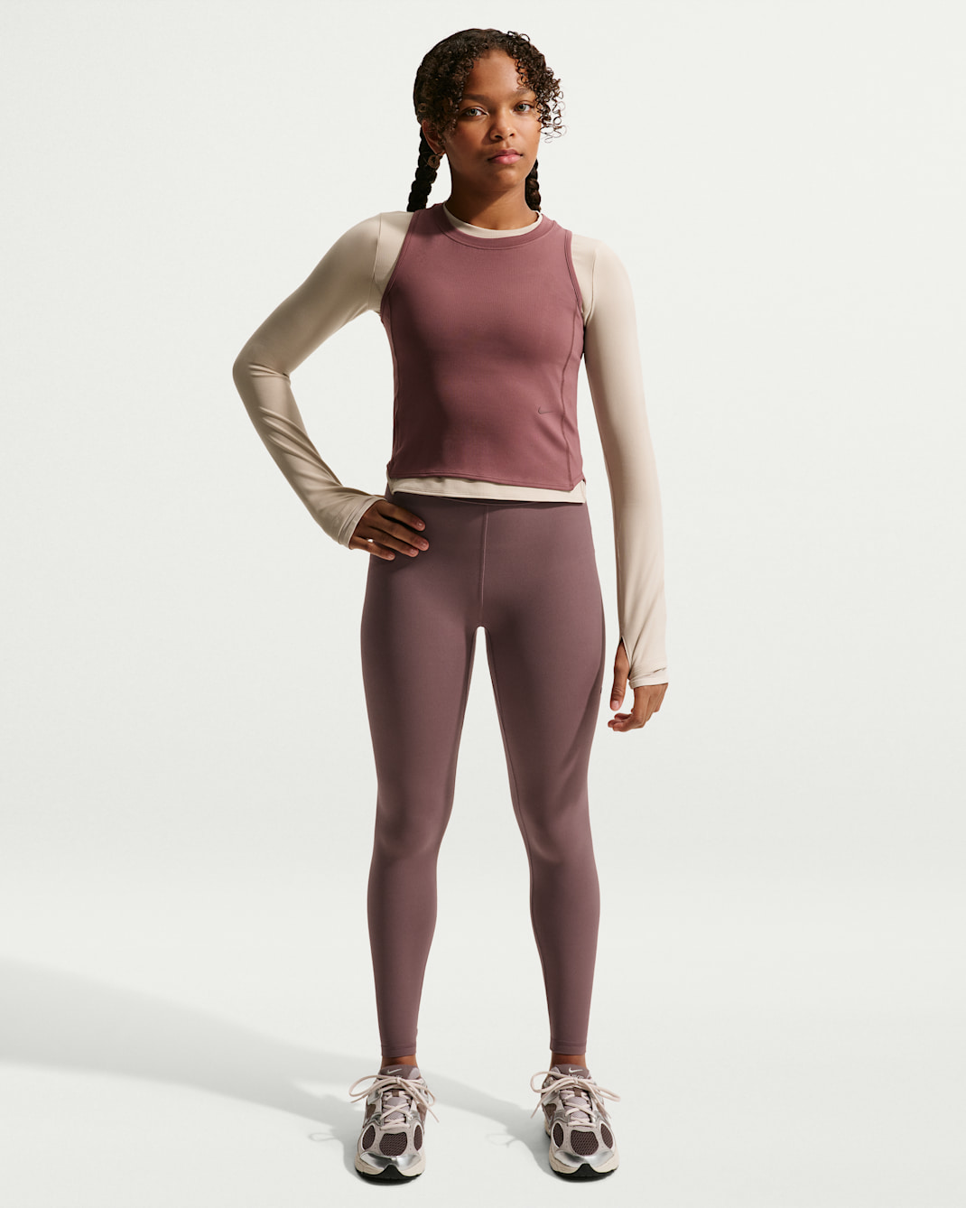 Nike MAVN Dri-FIT leggings med hög midja för tjejer - Tattoo/Tattoo