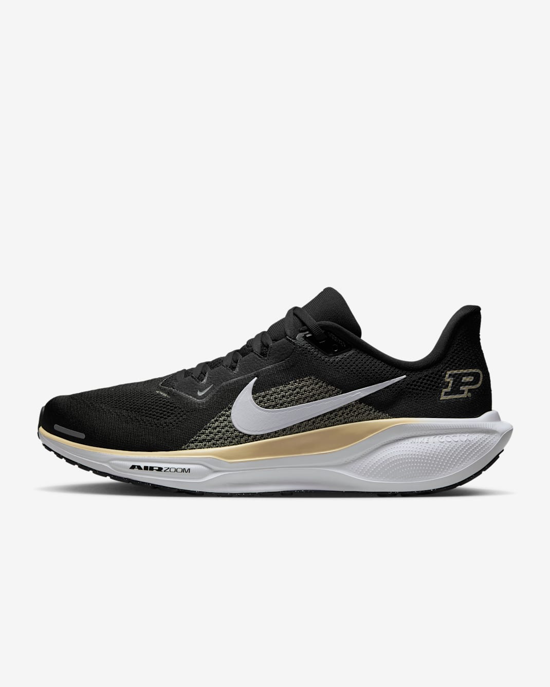 Purdue Pegasus 41 Men's Nike College Road Running Shoes - Black/Team Gold/White
