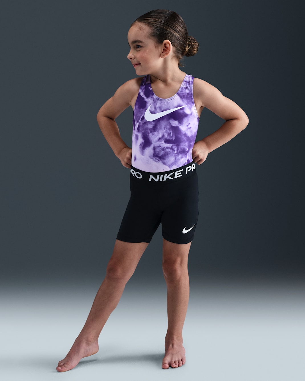 Nike Gymnastics Nike Petal Clouds Racerback Leotard - Purple