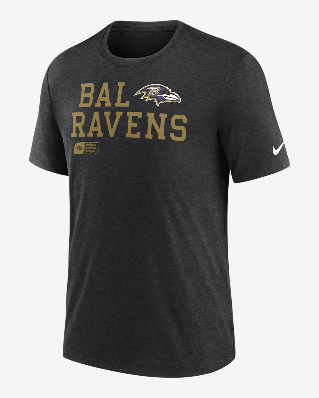 Baltimore Ravens Overlap Lockup Men's Nike NFL T-Shirt - Black