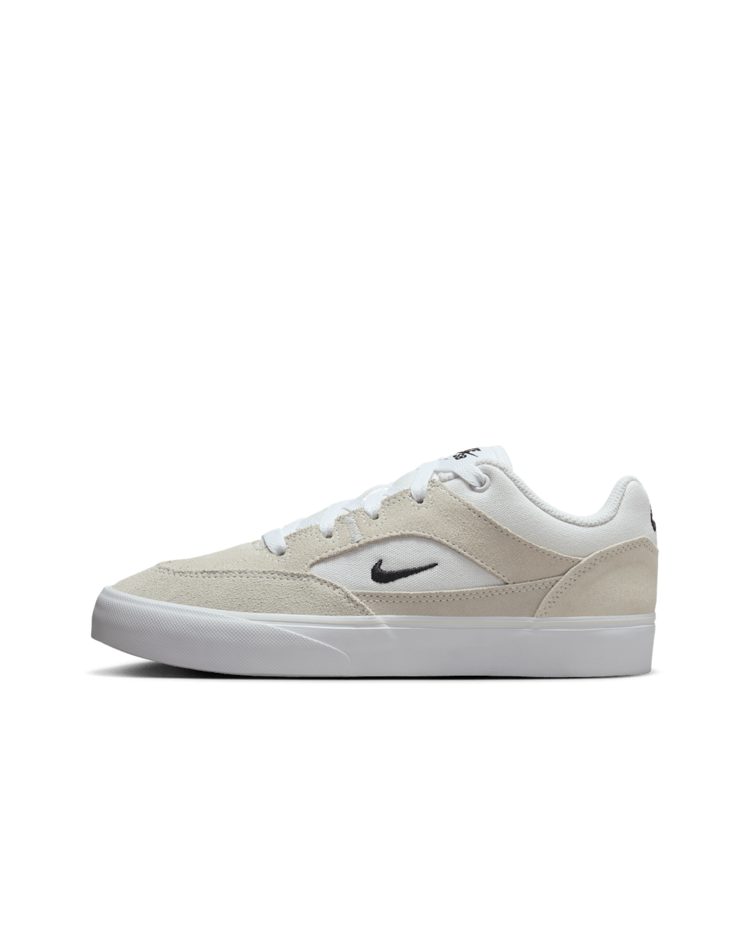 Nike SB Malor Big Kids' Skate Shoes - White/Summit White/Gum Light Brown/Black