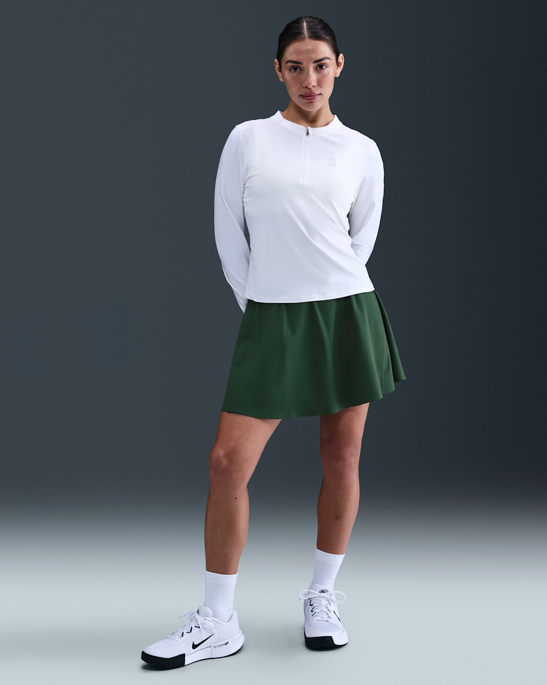NikeCourt Advantage Dri-FIT-Tennisrock (Damen) - Fir/Fir