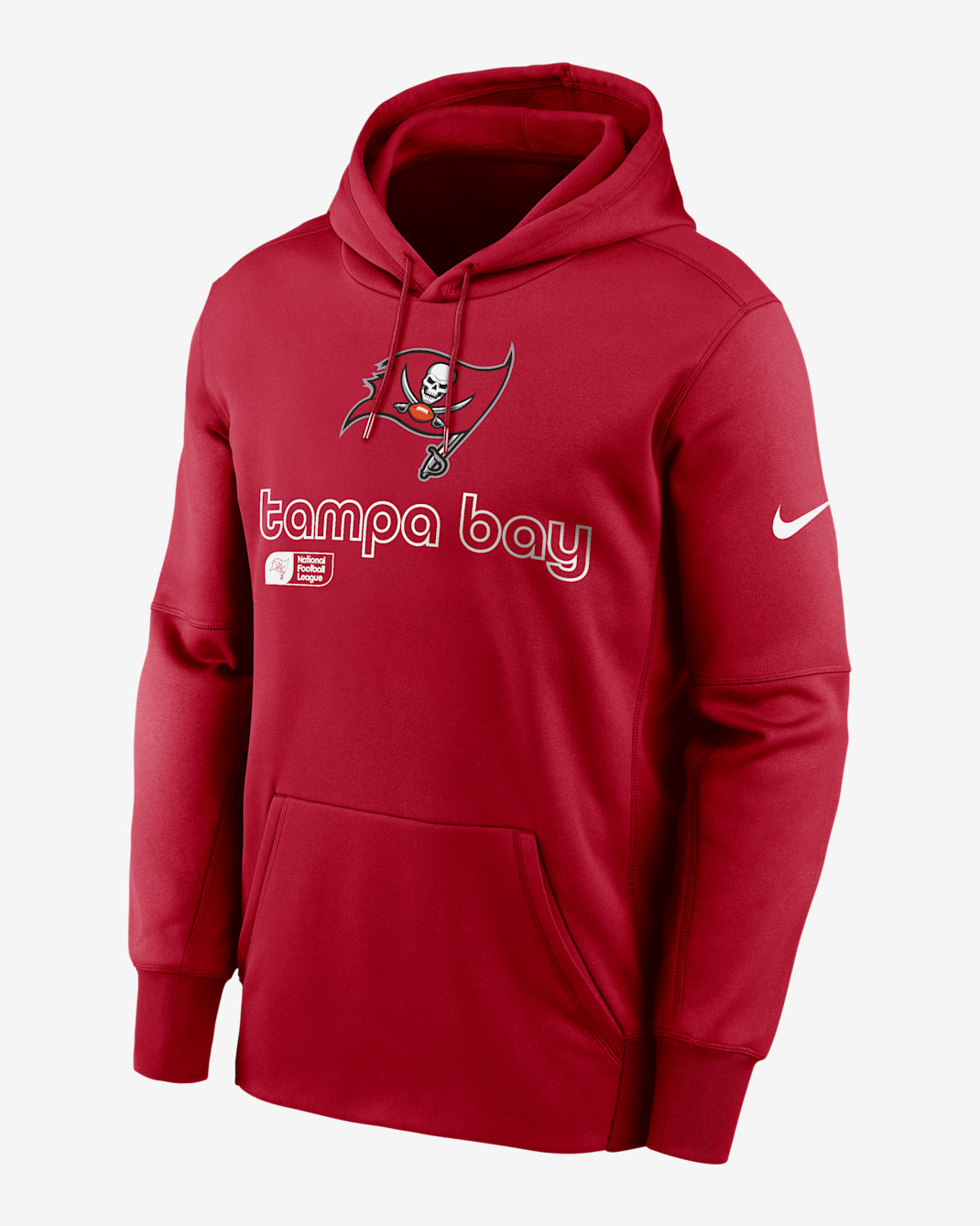 Sudadera con gorro sin cierre Nike Therma de la NFL para hombre Tampa Bay Buccaneers - Rojo