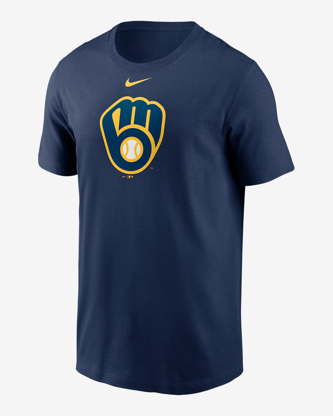 Milwaukee Brewers Fuse Large Logo Men's Nike MLB T-Shirt - Midnight Navy