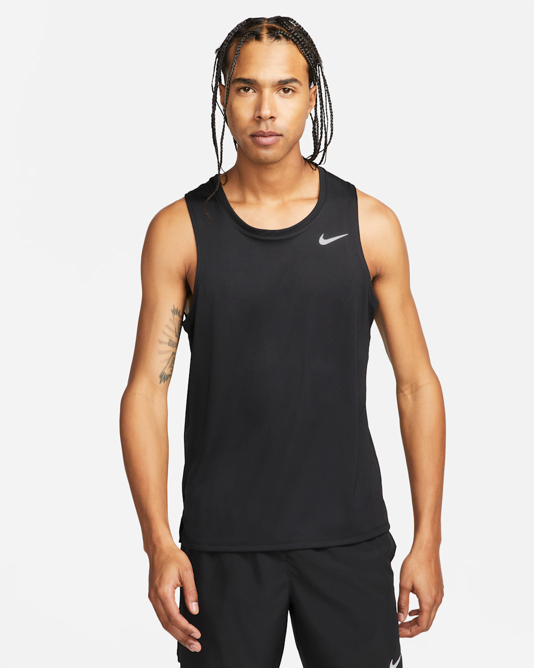 Nike Miler Dri-FIT løpesinglet til herre - Svart