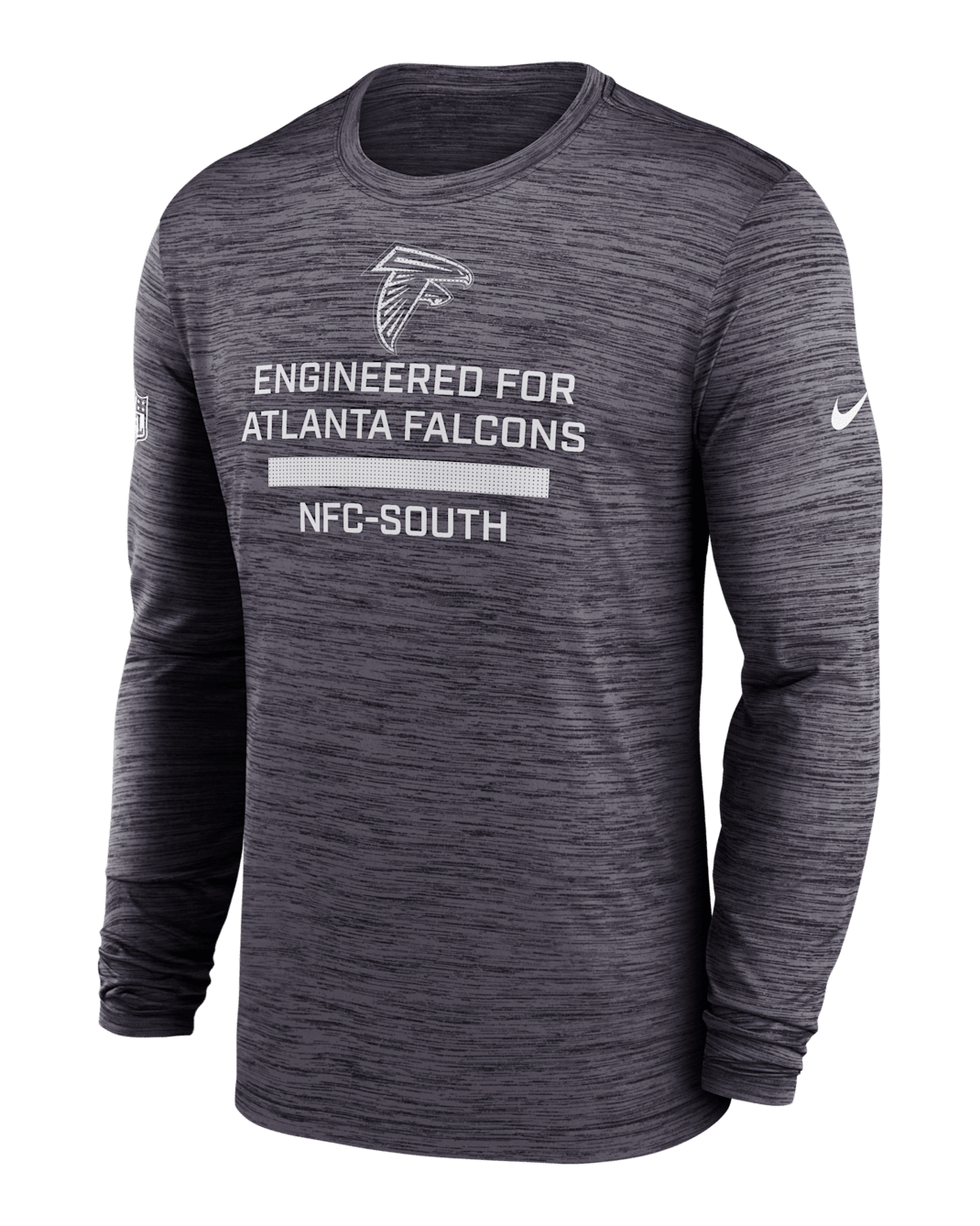 Playera de manga larga Nike Dri-FIT de la NFL para hombre Atlanta Falcons Sideline Team Issue Velocity - Negro