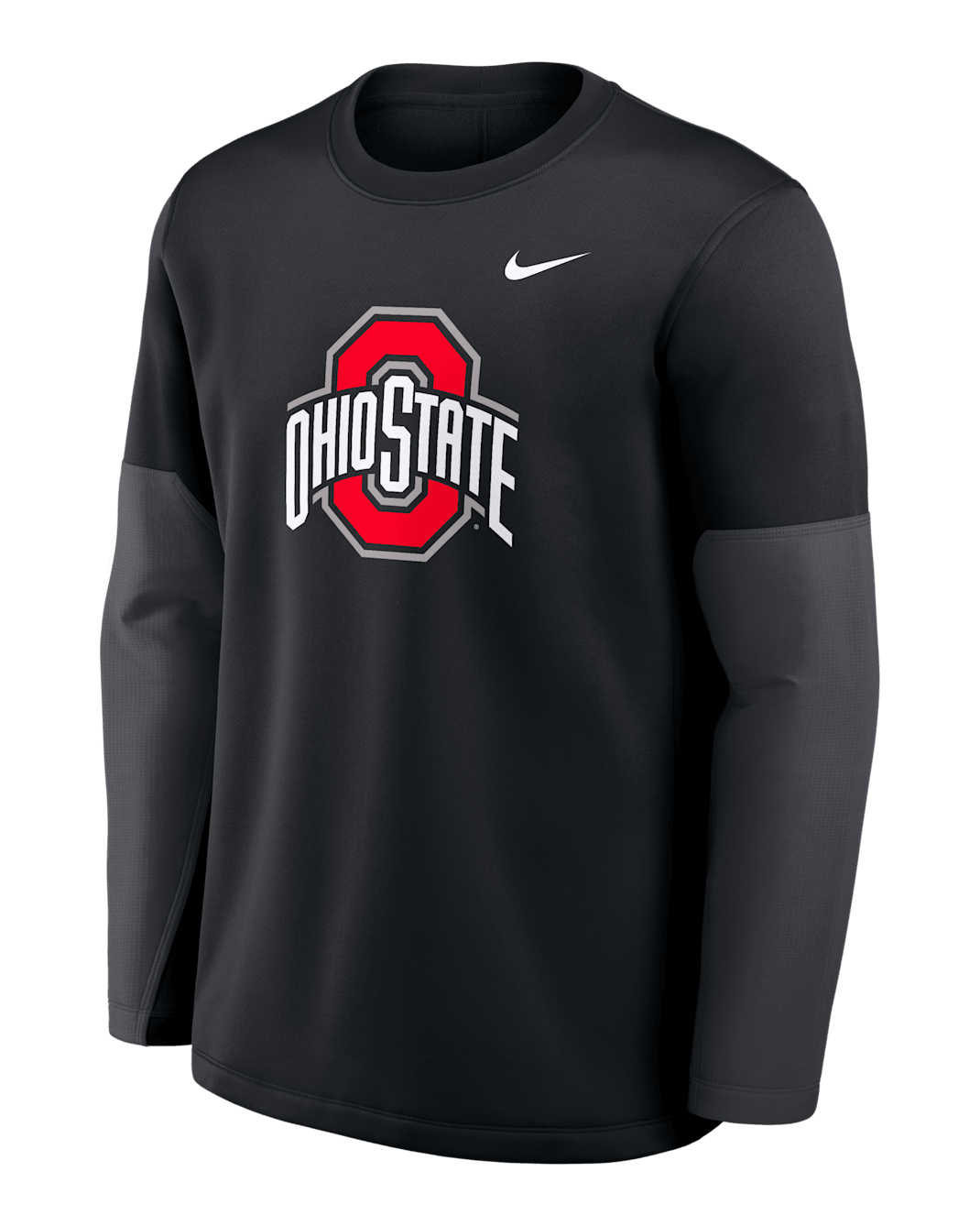 Ohio State Sideline Coach Men's Nike Therma-FIT College Long-Sleeve T-Shirt - Black