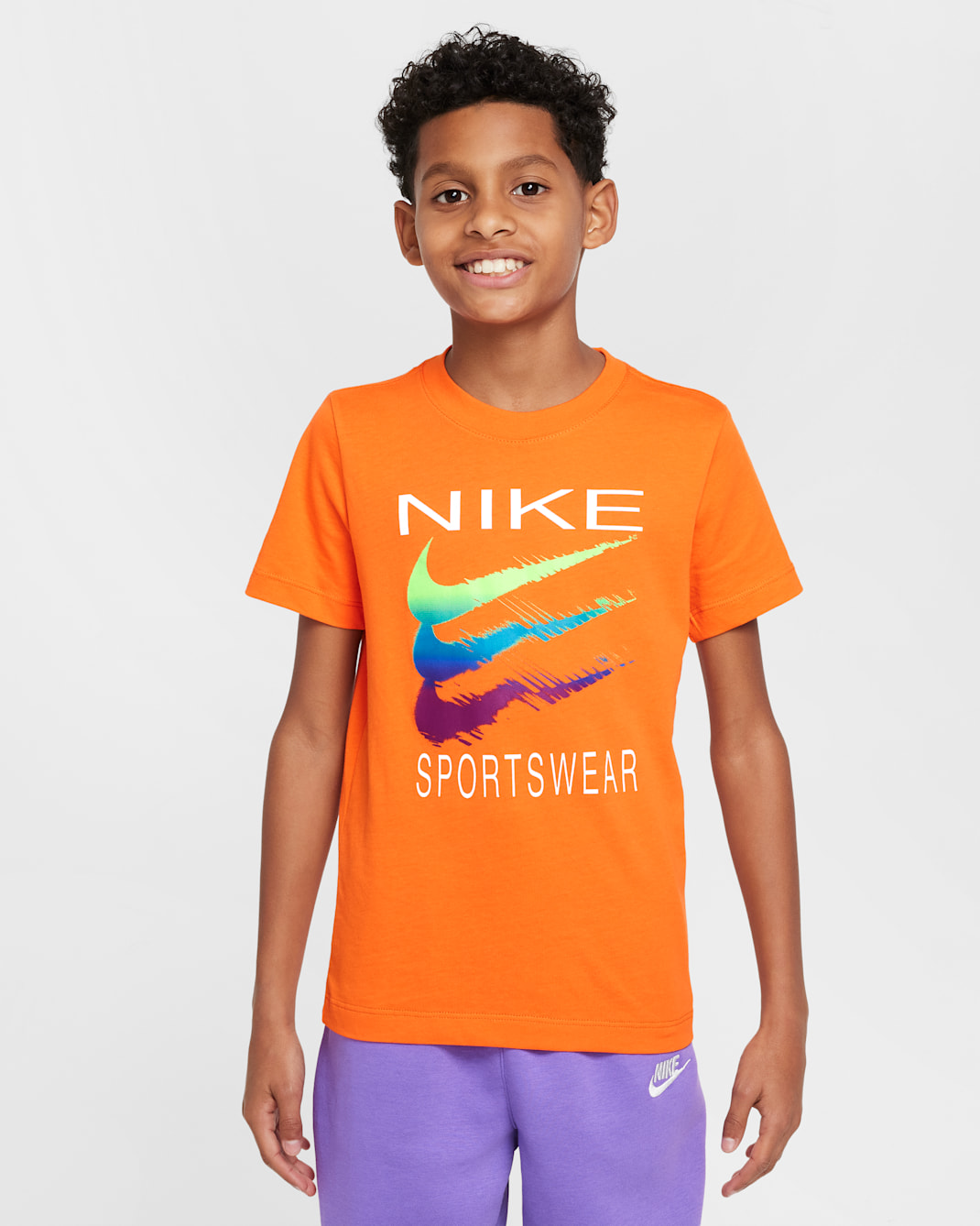 Nike Sportswear Big Kids' T-Shirt - Safety Orange
