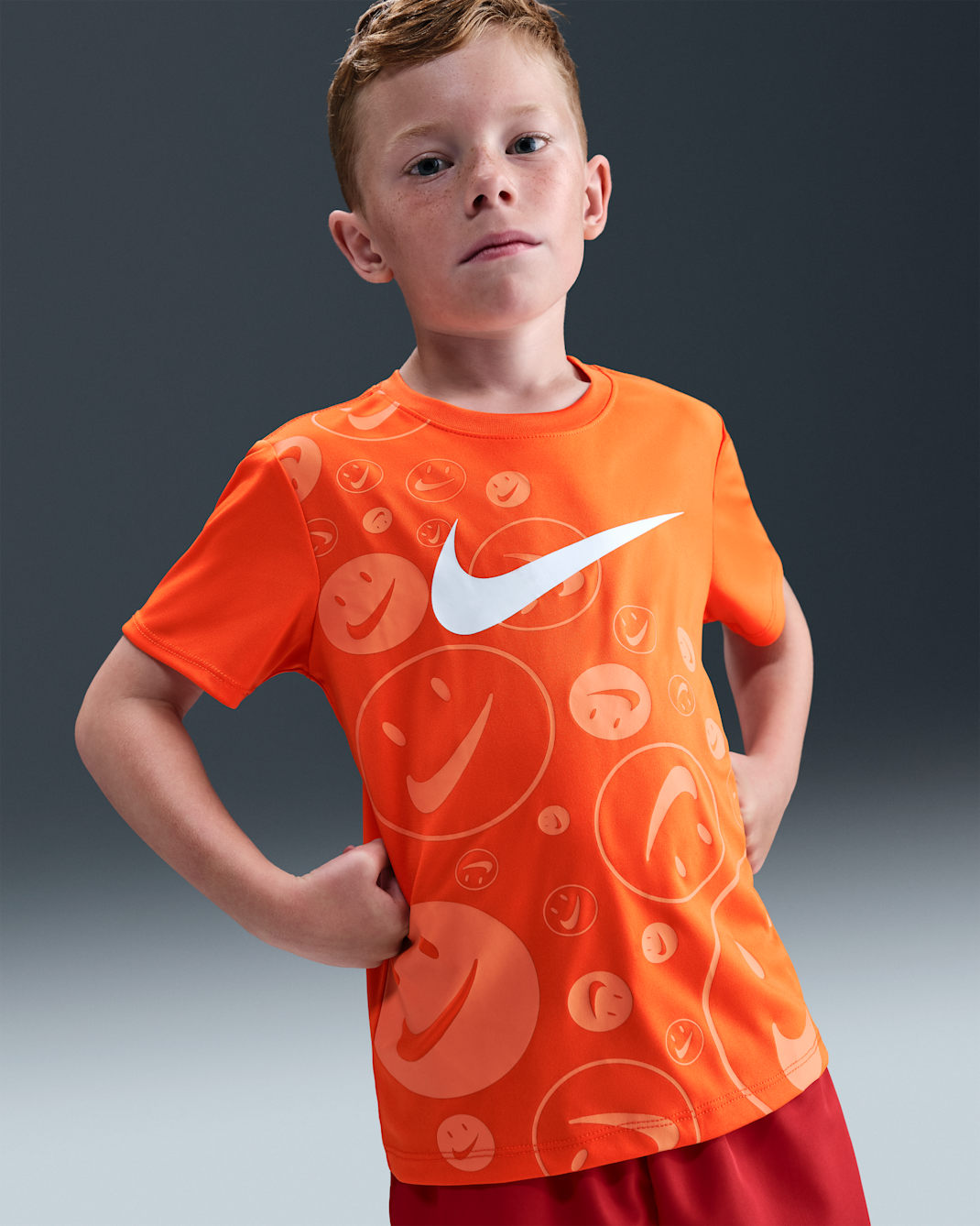 Nike Dri-FIT Little Kids' Icon T-Shirt - Safety Orange