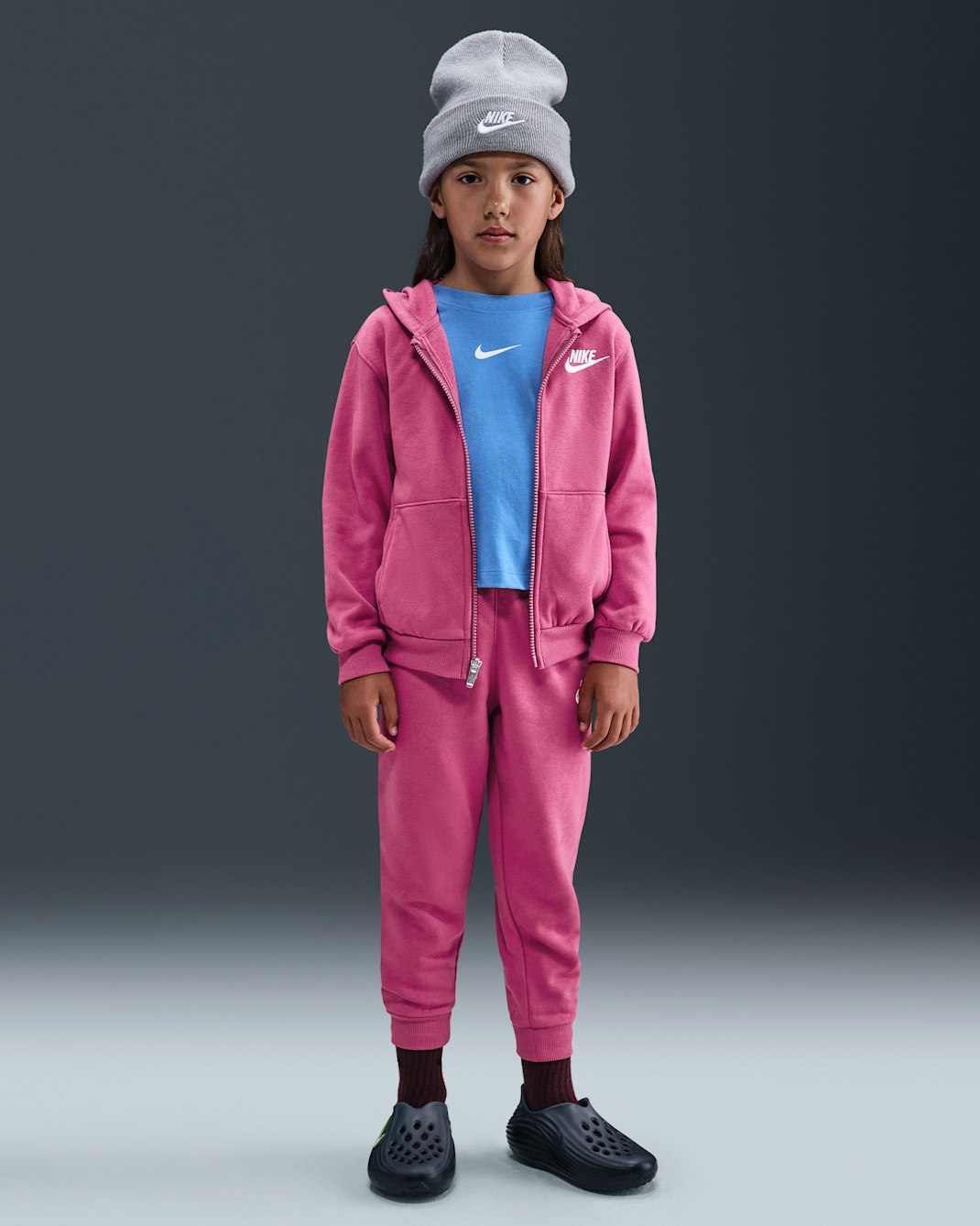 Nike Full-Zip Club Set Little Kids 2-Piece Hoodie Set - Sweet Beet