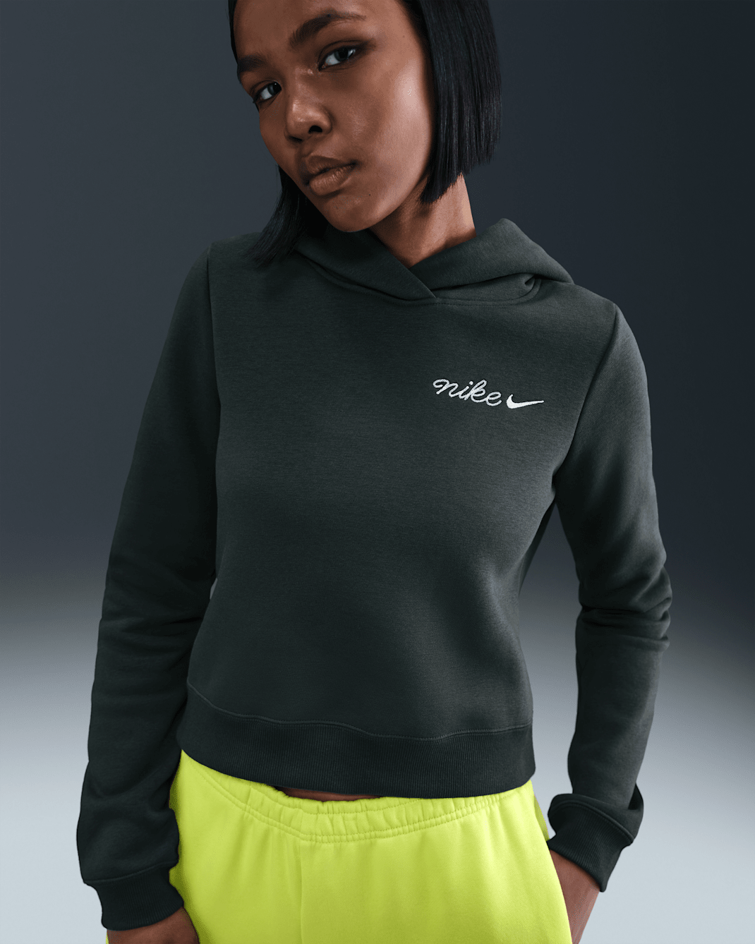 Nike Sportswear Phoenix Fleece Women's Shrunken Hoodie - Seaweed