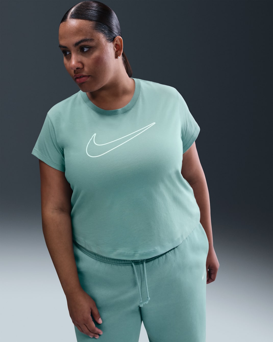 Nike Sportswear Women's Short-Sleeve Graphic T-Shirt (Plus Size) - Cannon/White