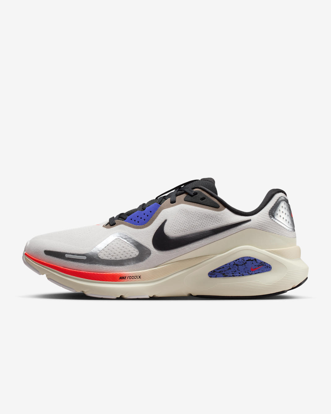 Nike Structure 26 Men's Road Running Shoes - Summit White/Bright Crimson/Persian Violet/Black