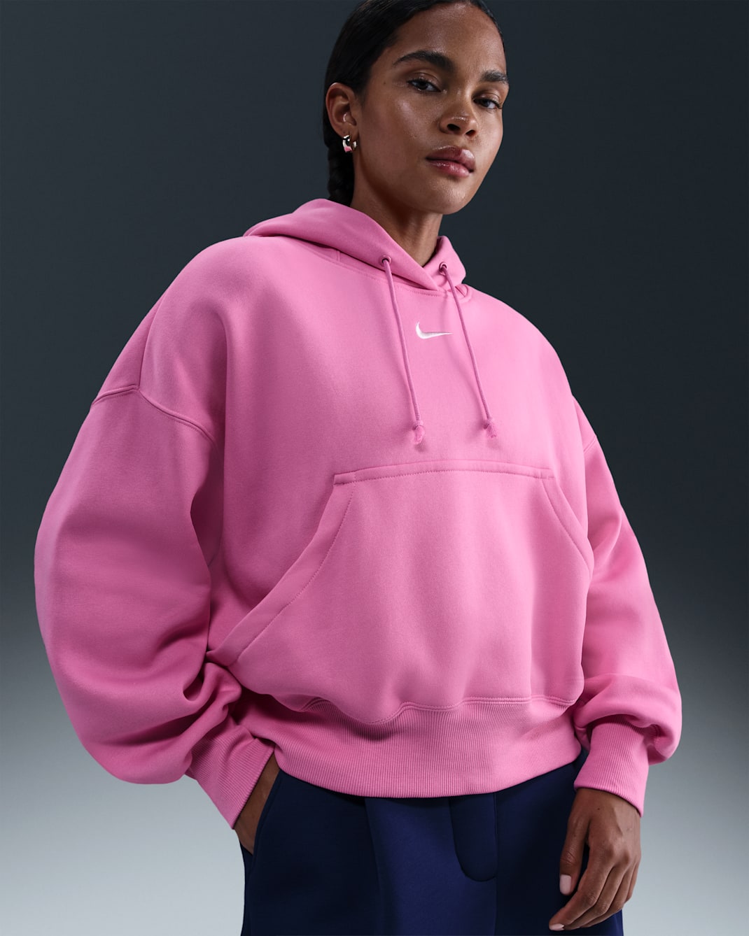 Nike Sportswear Phoenix Fleece Women's Over-Oversized Pullover Hoodie - Playful Pink/Sail
