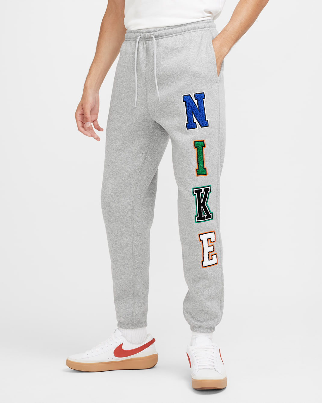 Nike Sportswear Club Men's Fleece Cuffed Pants - Dark Grey Heather