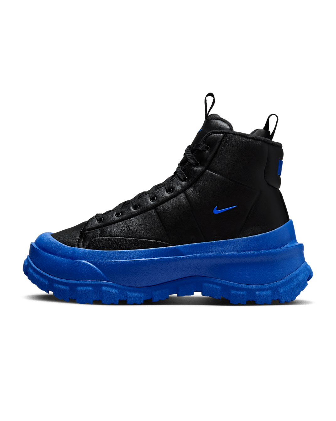 나이키 블레이저 롬 미드 여성 윈터라이즈드 슈즈 - 블랙/레이서 블루