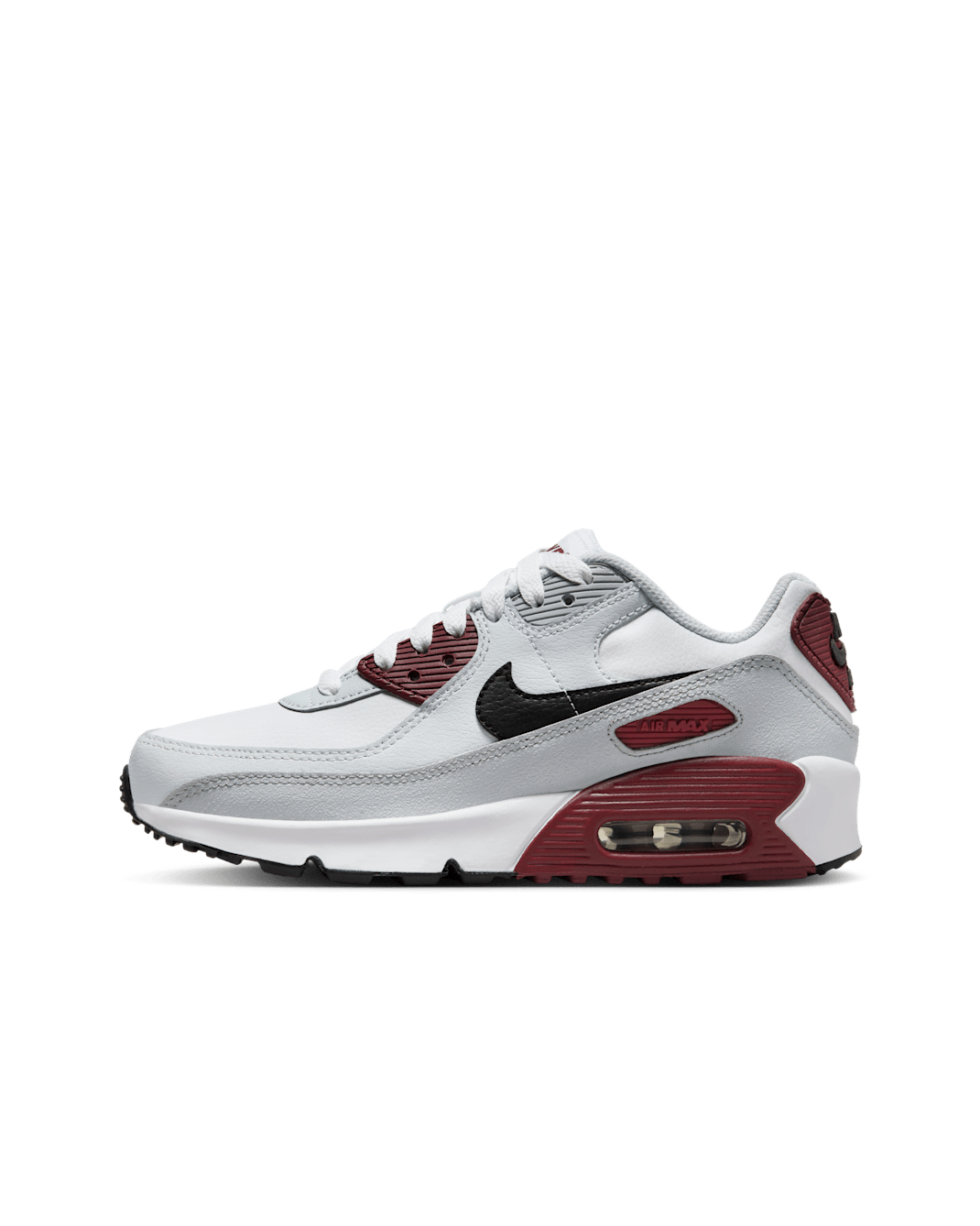 Nike Air Max 90 LTR Older Kids' Shoes - White/Dark Team Red/Pure Platinum/Black