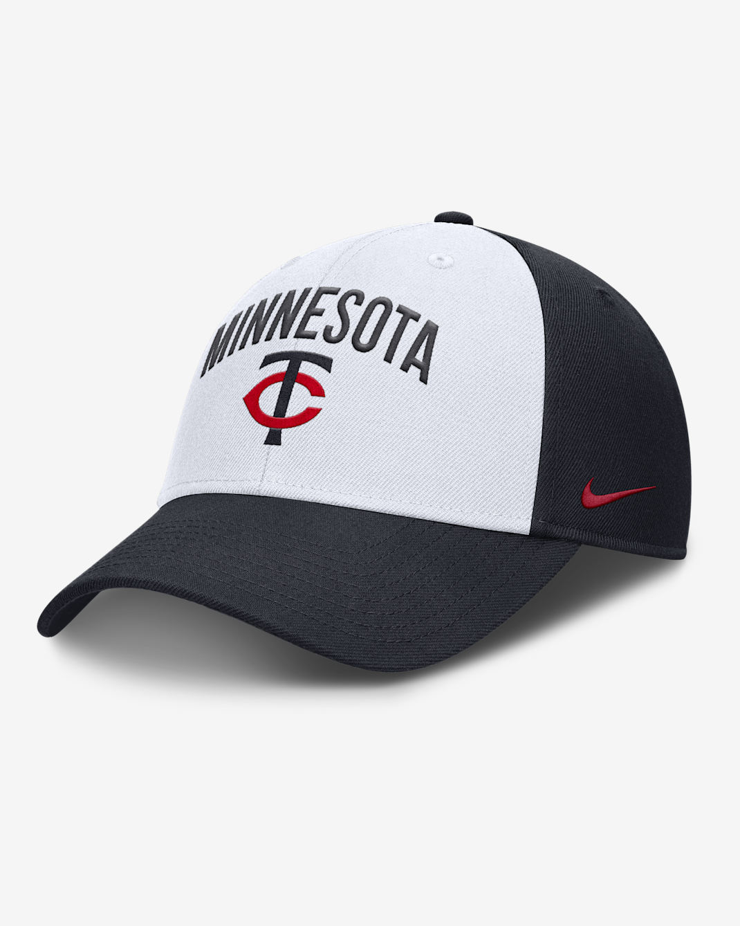 Gorra Nike Dri-FIT de la MLB ajustable para hombre Minnesota Twins Club - Blanco