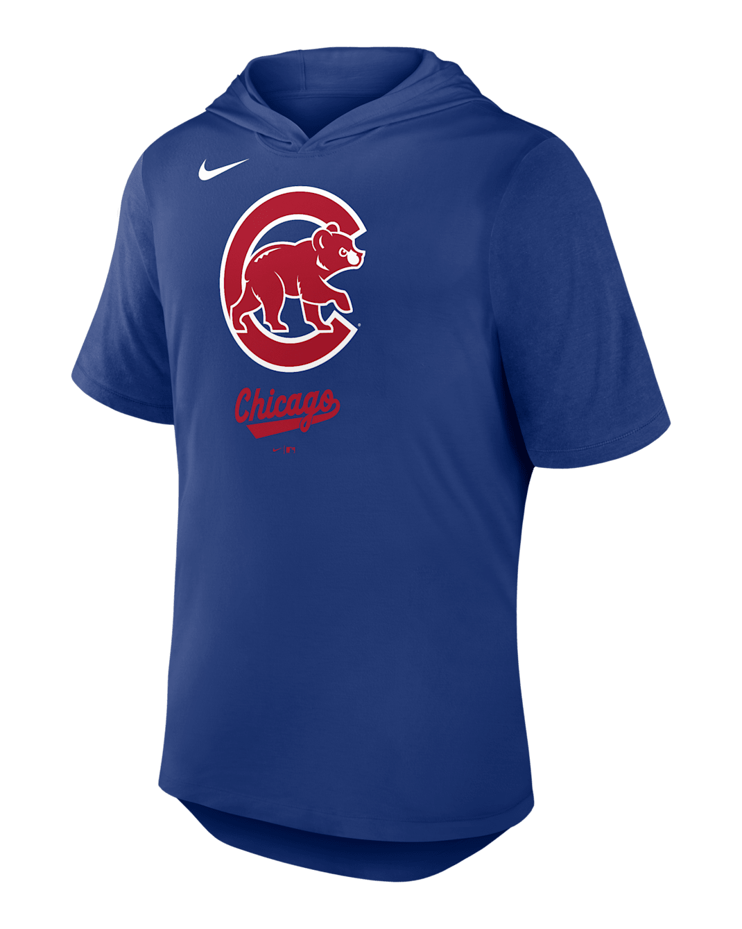 Chicago Cubs Logo Men's Nike Dri-FIT MLB Hooded T-Shirt - Royal