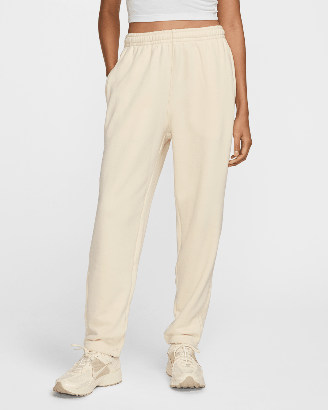 Nike Wool Classics Open-Hem Fleece Pants - Pure/Pale Ivory