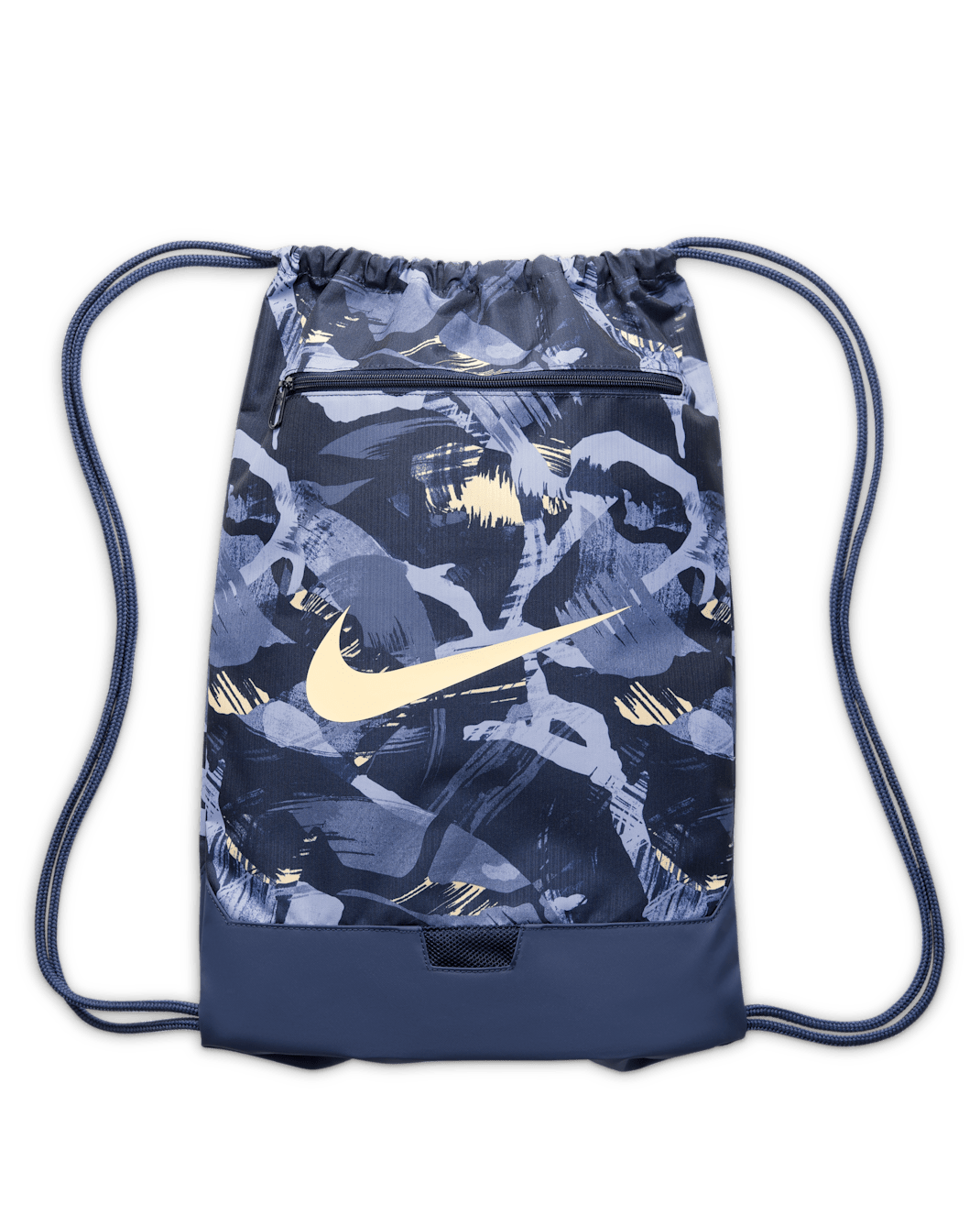 Nike Brasilia Printed Drawstring Bag (18L) - Midnight Navy/Midnight Navy/Pale Vanilla
