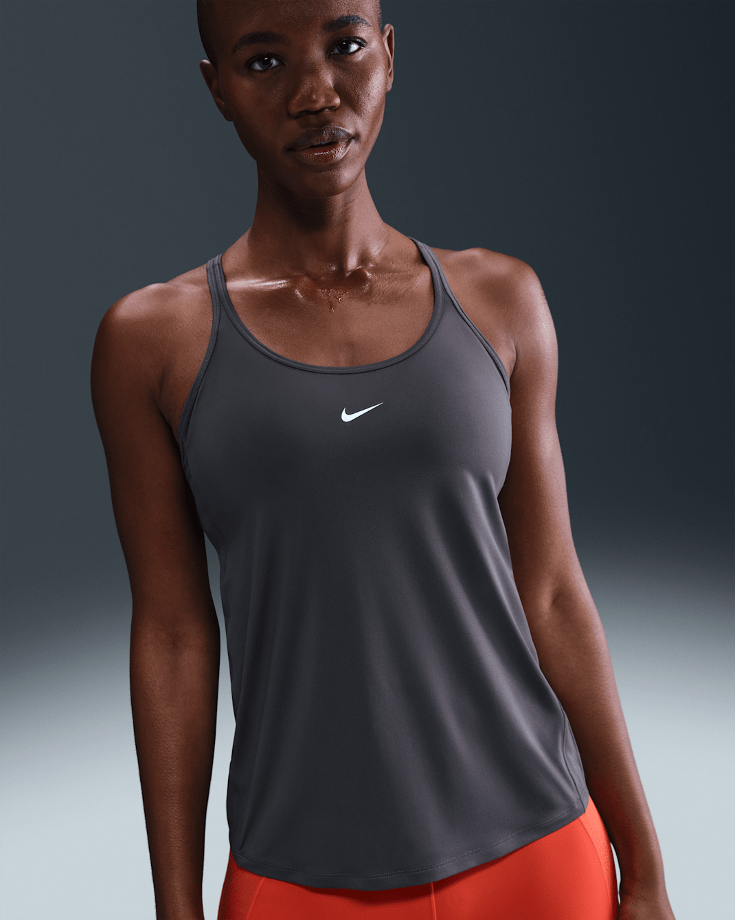 Nike One Classic Dri-FIT Tanktop mit Trägern für Damen - Thunder Grey/Weiß