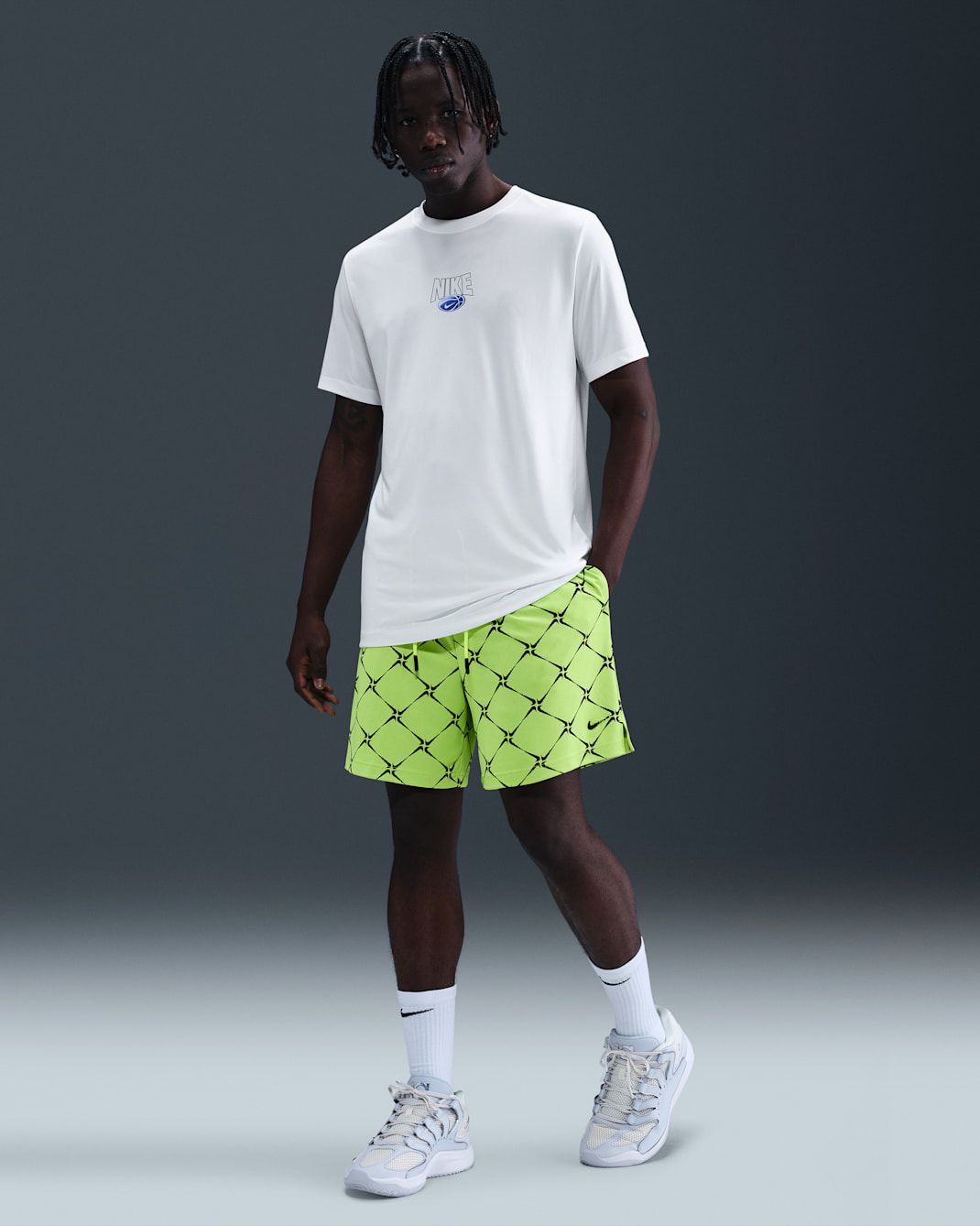 Ανδρικό σορτς μπάσκετ Dri-FIT Nike 15 cm - Volt/Μαύρο/Μαύρο
