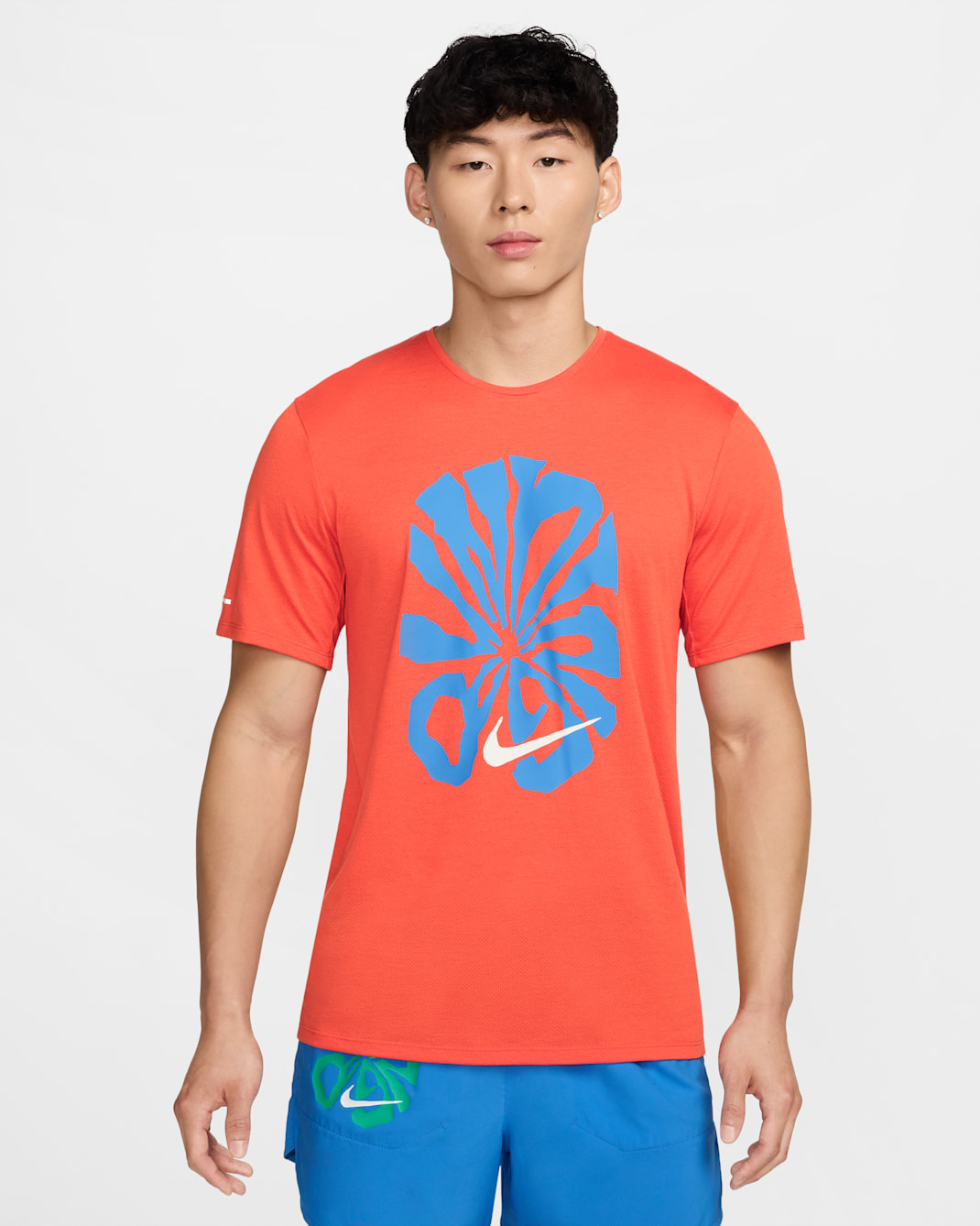 เสื้อวิ่งแขนสั้นผู้ชาย Dri-FIT Nike Rise 365 Run Energy - Cosmic Clay/Summit White